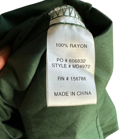 MABLE Orlaith Green Pink Embroidered Tiered Maxi Dress Women's Size Medium - Picture 9 of 10